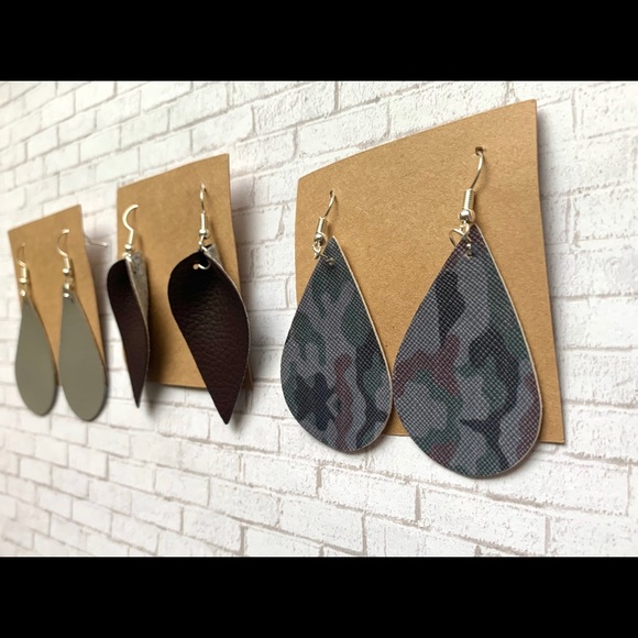Dangle Teardrop Earrings (Lot of 3) New - Picture 2 of 3